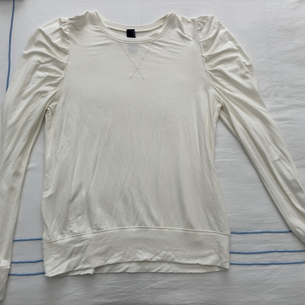 Bobi Cream Puff Sleeve Sweatshirt